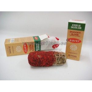 Tocha Aarti Salvia com Dragon´s Blood 9-10cm